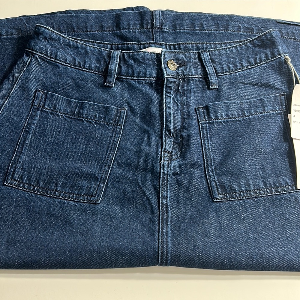 LIZ CLAIBORNE A-LINE DENIM SKIRT - Picture 3 of 4